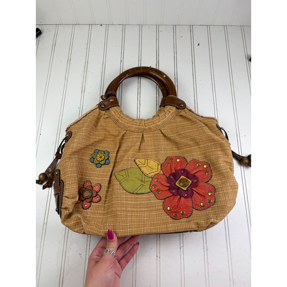 Fossil Vintage Y2K Woven Bohemian Boho Floral Shoulder Crossbody Bag - Picture 4 of 14